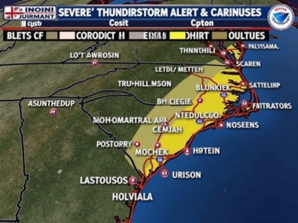 Multiple Severe Thunderstorm Alerts Issued for South Carolina Counties