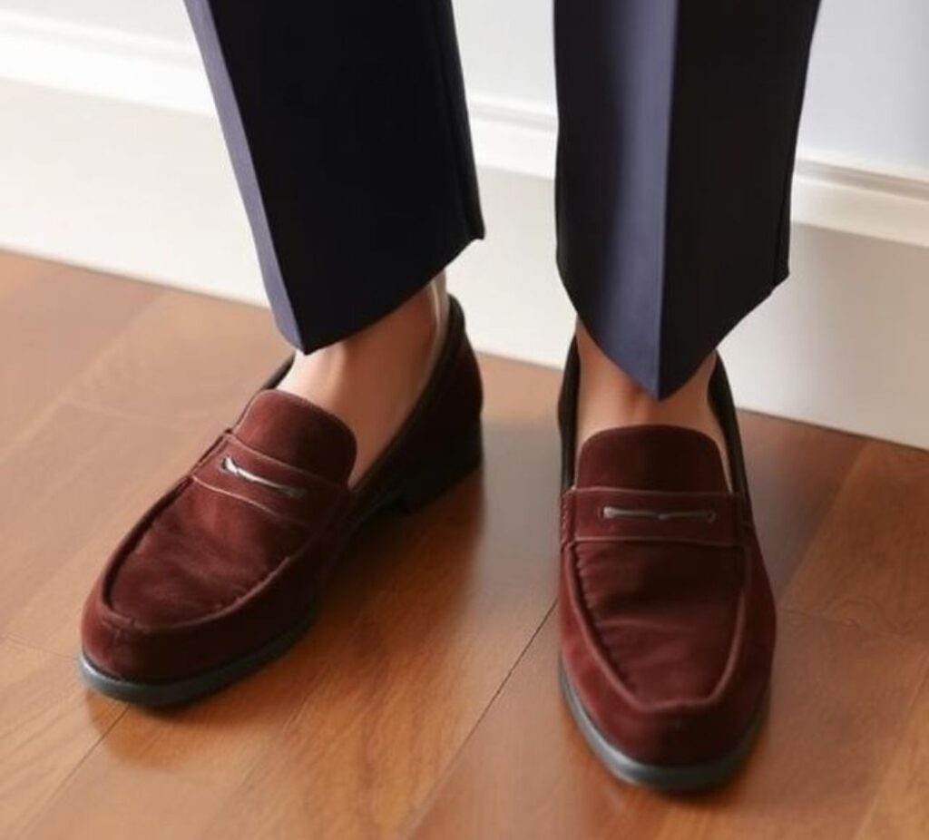 suede loafers